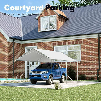 Quictent 10x15 ft Heavy Duty Car Canopy Galvanized Frame Carport Outdoor Party - Image 8