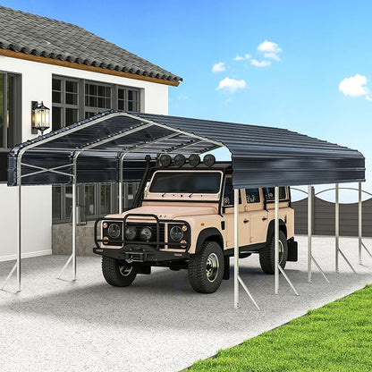 Heavy Duty Metal Carport – Sturdy Structure, All-Weather Protection, Easy by Rupzen