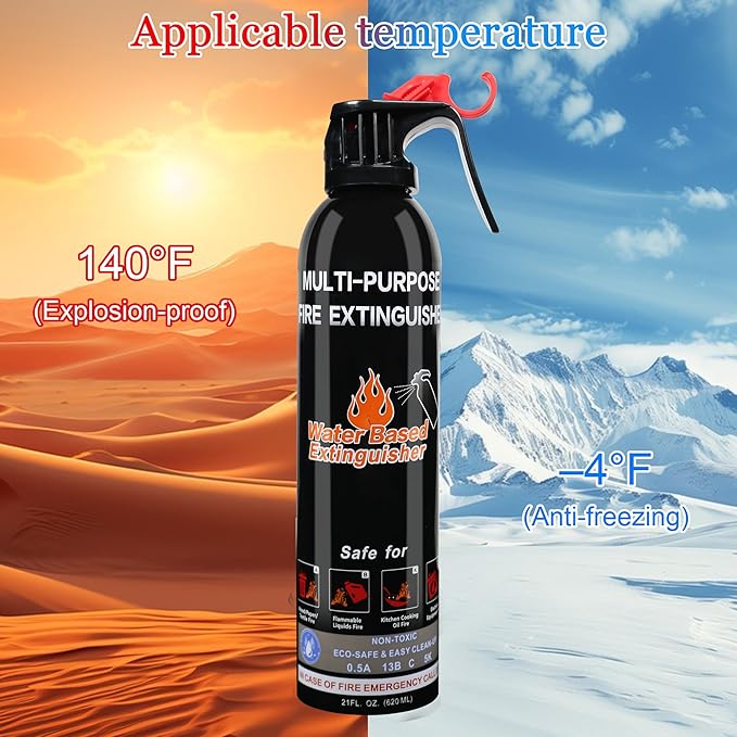 Fire Extinguishers for Home, 1 Pack Vehicle Fire Extinguisher - Image 2