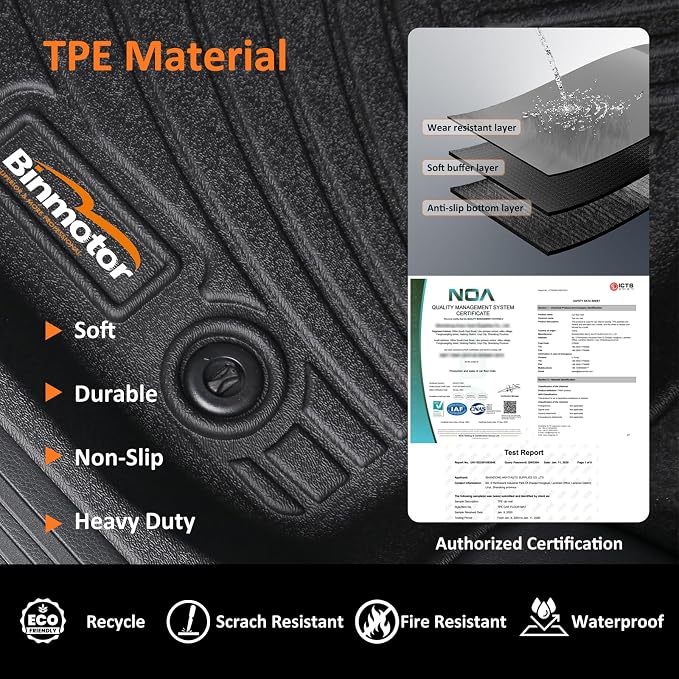 Binmotor-All Weather Floor Mats Cargo Liner Set - Image 5