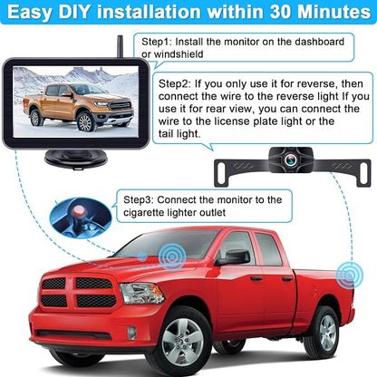 7-Inch Wireless Backup Camera for Truck - Image 3