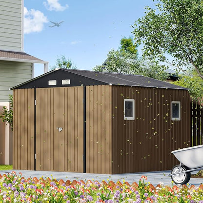 10X10X7.5 FT Outdoor Steel Storage Shed - Image 5