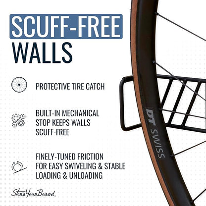 StoreYourBoard SwivelStow Road & Gravel Bike Storage Rack 4 Pack – Heavy Duty - Image 5