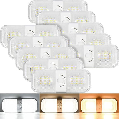 Retisee 10 Pcs RV Lights Interior 1700LM, 3 Color 12V RV LED Dome Lights by Retisee