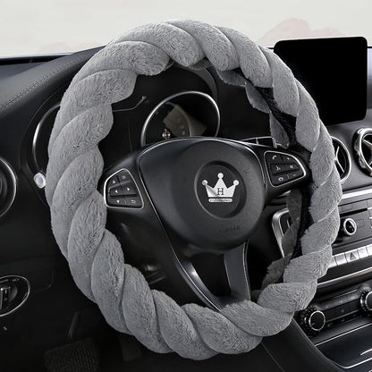 Luxury Fluffy Winter Car Steering Wheel Cover by HighnessHwoo