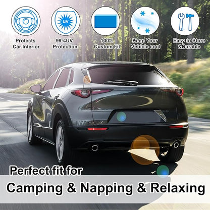 TINGLU 8PCS Window Shades for Mazda CX-30 2019-2024 2025 Accessories Car Side - Image 6