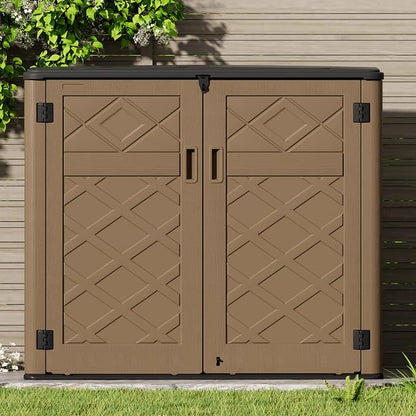 Resin Outdoor Storage Shed, Outdoor Storage Box Waterproof - Image 6