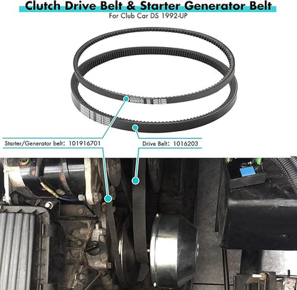 10L0L Golf Cart DS Tune Up Kit W/Clutch Drive Belt &Generator Belt fit - Image 4