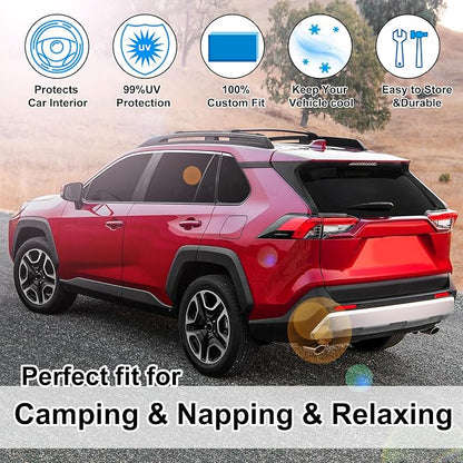 TINGLU Window Shades for Toyota RAV4 2019-2024 2025 Accessories Car Side Full - Image 6
