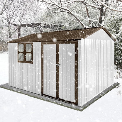 8x10 FT Outdoor Storage Shed, Metal Garden Shed - Image 2