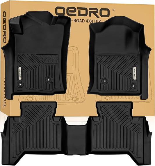 OEDRO Floor Mats Fit for Toyota Tacoma Double Cab 2005-2011, TPE All Weather by OEDRO