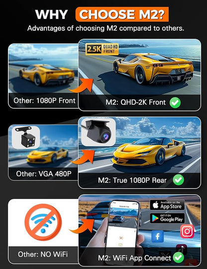 3 Channel WiFi Dash Cam Front and Rear Inside - Image 6