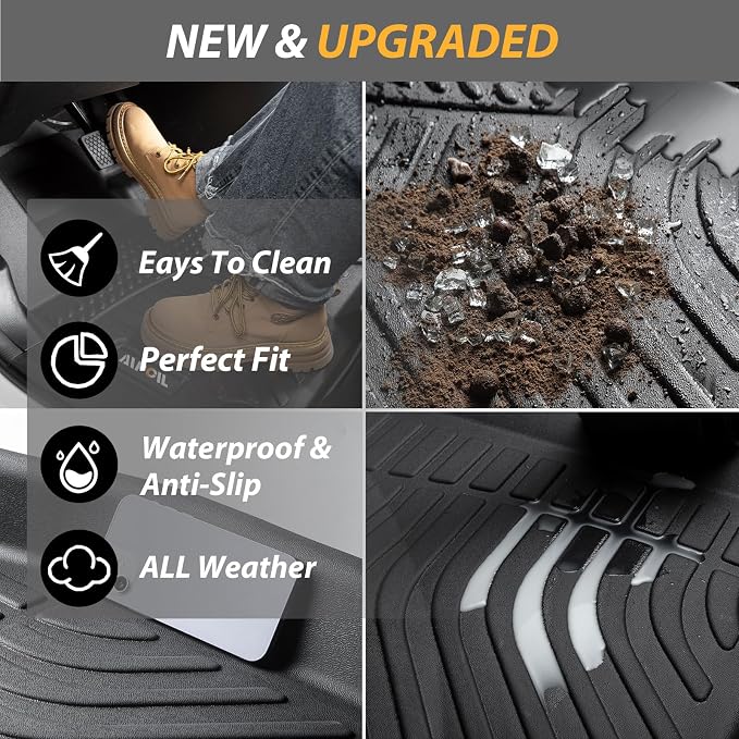 AIPOIL® Floor Mats for 2011-2014 Ford Explorer 7 Seats | All-Weather | Easy to - Image 3