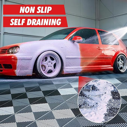 15.7"x15.7" Garage Flooring Tiles, Non-Slip Interlocking Plastic Garage Floor - Image 6