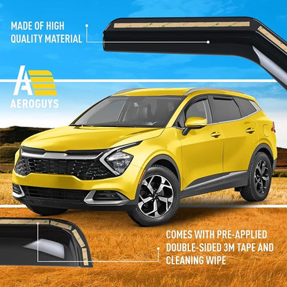 Extra Durable Window Deflectors in-Channel Window Visors Rain Guards Fit - Image 6