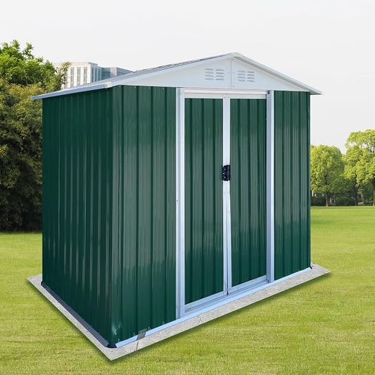 6x4 FT Outdoor Storage Shed, Metal Garden Shed by BNSPLY