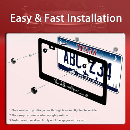 Thou Shall Not Try Me Mood 24:7 License Plate Frame Funny Text License Plate - Image 3