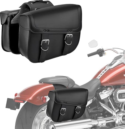 Nomad Leather Motorcycle Saddlebags Large Quick-Easy Universal Fit Throw Over by Nomad