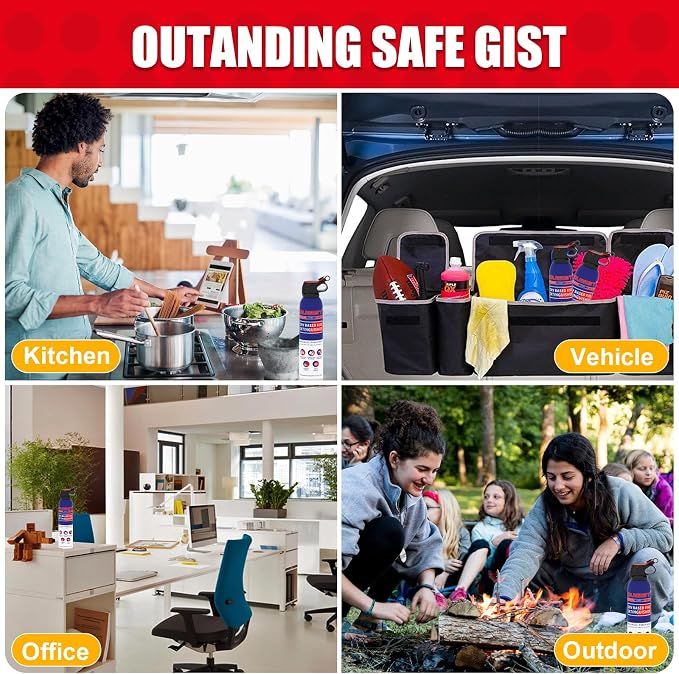 Fire Extinguisher for Home & Vehicle - 600g Fire Extinguisher | Grease & - Image 7