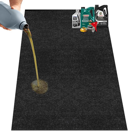 29" x 36" Oil Drip Mat for Garage Driveway, Reusable Rubber Floor Oil Spill by Nujzuir