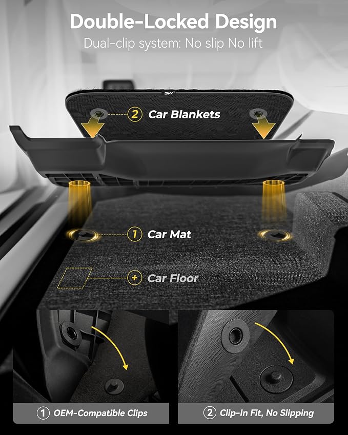 3W Floor Mats & Cargo Liner Fit 2022-2025 Jeep Grand Cherokee Carpets - Image 4
