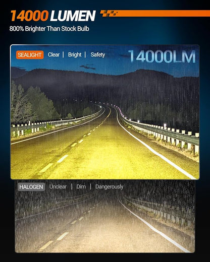 SEALIGHT H10 9140 9145 LED Fog Light Bulbs, 000LM 800% Brighter H10 LED Fog - Image 2