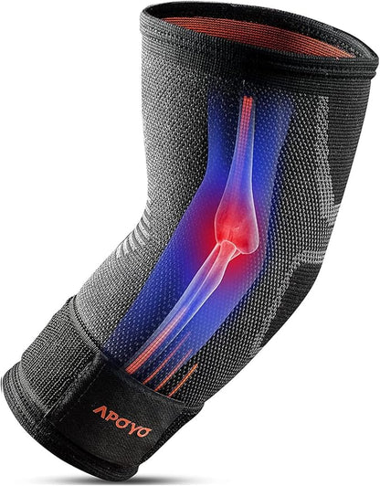 APOYO Elbow Brace for Tendonitis and Tennis Elbow, Compression Sleeve for by APOYO