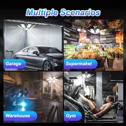 4 Pack LED Garage Lights, 220W Super Bright Ceiling Led Shop Lights, Deformable - Image 5