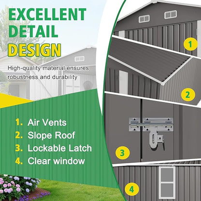 10x12 FT Outdoor Storage Shed - Image 5