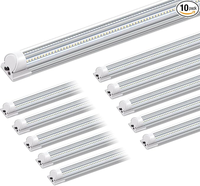 Barrina 8FT LED Shop Light, 100W 15000LM 6500K Super Bright White, Linkable T8 by Barrina