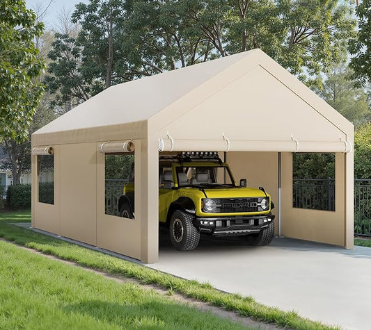 Walsunny Carport, 10x20 ft Heavy Duty Carport Canopy by Walsunny