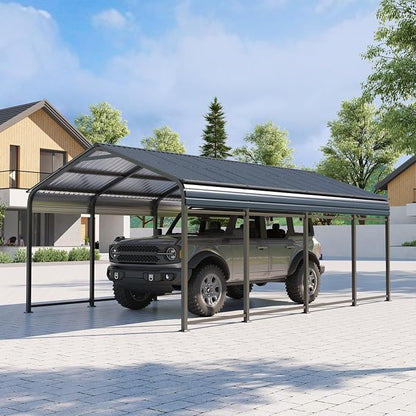 OC Orange-Casual 12 x 20 FT Metal Carport, Outdoor Heavy Duty Steel Canopy - Image 2