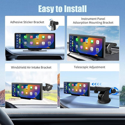 Wireless Carplay Screen, 10.26"Portable Car play & Android Auto Touch Screen - Image 4