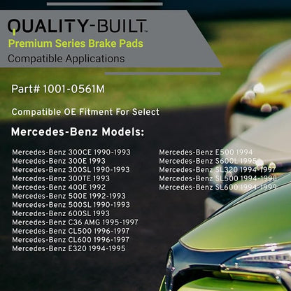 Premium Semi-Metallic Front Brake Pads Compatible - Image 3