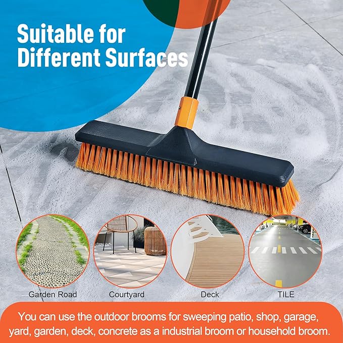 2 Set 18" Push Broom Outdoor - Image 5