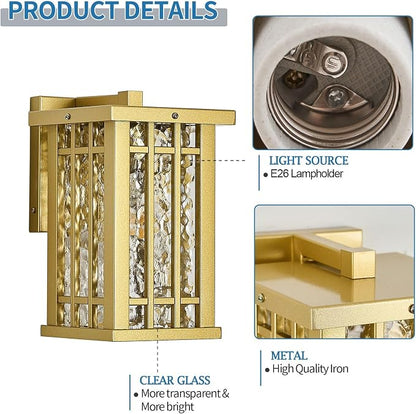 Outdoor Wall Light E26 Base Metal Frame - Image 3