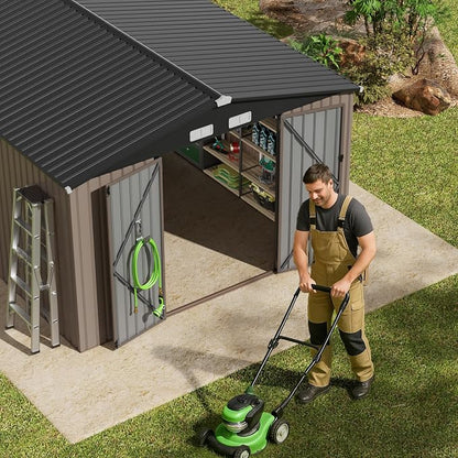 GVDV 10x14 FT Outdoor Metal Storage Shed, Durable Garden Shed - Image 6