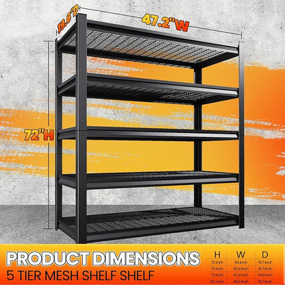 Large Garage Shelving, 5-Tier Garage Storage Shelves 3000LBS Heavy Duty - Image 3