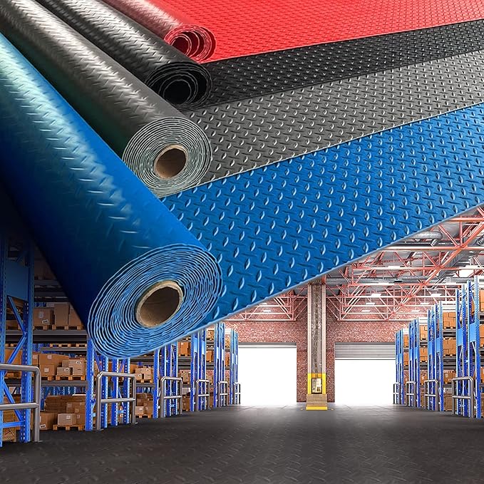 Boshen 5Ft x 17Ft Garage Floor Mat 2.5mm Thickened Rubber Flooring Roll 85sqft - Image 5