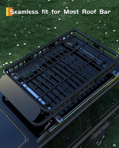 51" x 36" Universal Roof Rack Basket, 200 Lbs Capacity Rooftop Cargo Carrier - Image 7