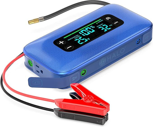 HALO Bolt Ultimate 3 Portable Car Battery Jump Starter | 130 PSI Air Compressor by Halo