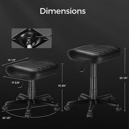 EUREKA ERGONOMIC Multi-Use Stool, Height Adjustable Swivel Rolling Stool Chair - Image 3