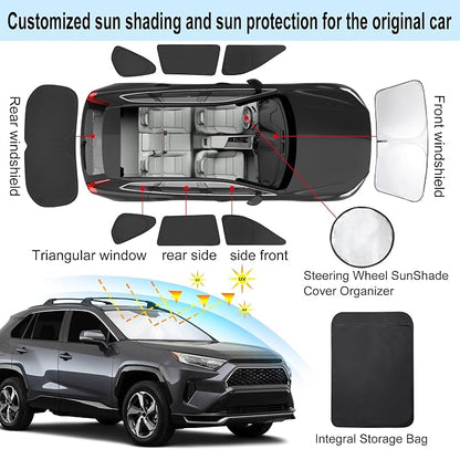 TINGLU Window Shades for Toyota RAV4 2019-2024 2025 Accessories Car Side Full - Image 3