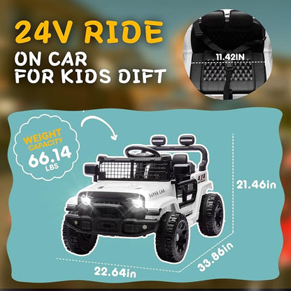 24V Ride on Toys with Parents Control, Ride on TruckCar with Four-Wheel - Image 4