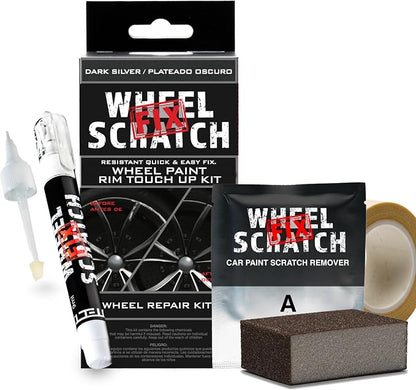 Dark Silver Rim Touch Up Paint Kit, Car Wheel Scratch Repair Kit, Wheel Touch by ScratchFixProducts