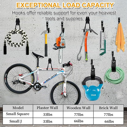 REMIAWY Garage Hooks Heavy Duty, Steel Utility Garage Storage Hook 6 Pack - Image 6