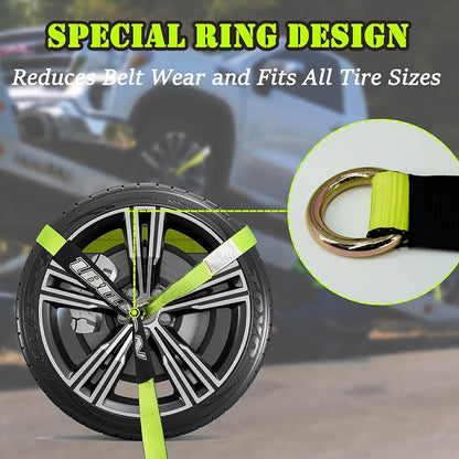 4 Pack Car Tie Down Straps for Trailers - Image 2