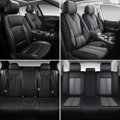 Car Seat Covers Front Only, Easy Install Luxury Leather Automotive Seat Covers - Image 8