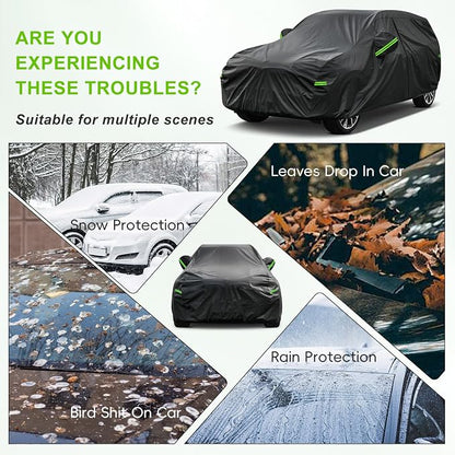 KouKou Car Cover Waterproof All Weather, 7 Layers Outdoor Car Covers - Image 5