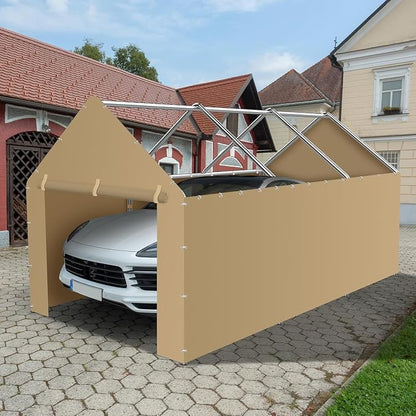 10 * 20 FT Carport Replacement Tarp Canopy, Sidewall kit Panel Set of 4 - Image 6